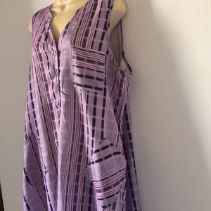 Misslook purple spring sleeveless dress with pockets
